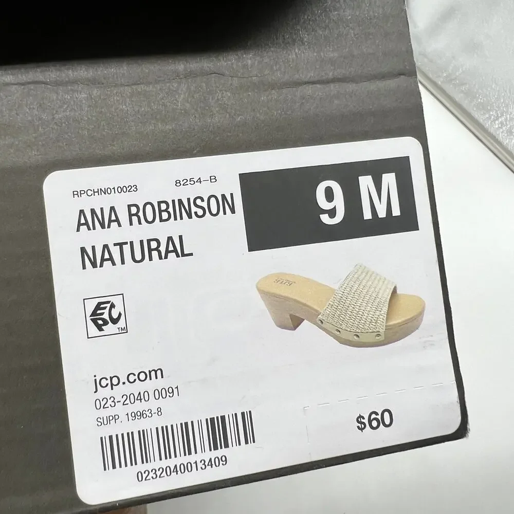 a.n.a. Women Shoes Robinson Casual Heel Natural Color Size 9M